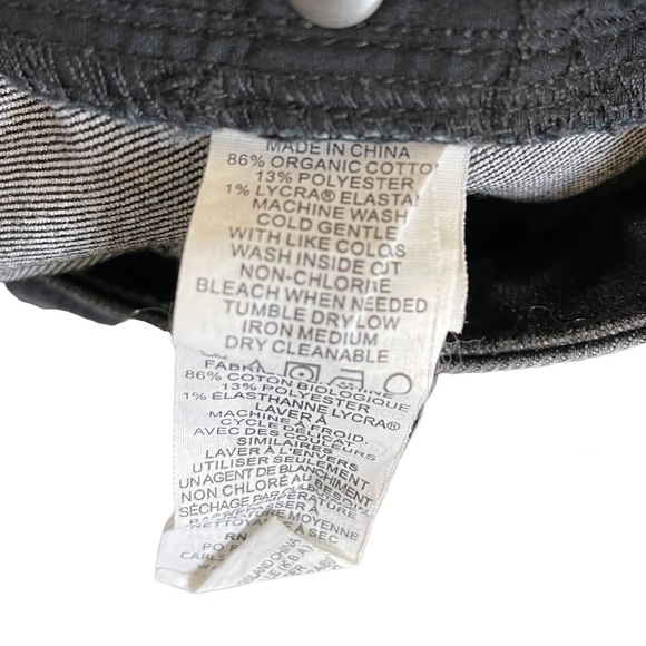 Prana Organic Cotton Geneva Short Inseam Ankle Cropped Size 6 Denim Black/Gray - Picture 4 of 16